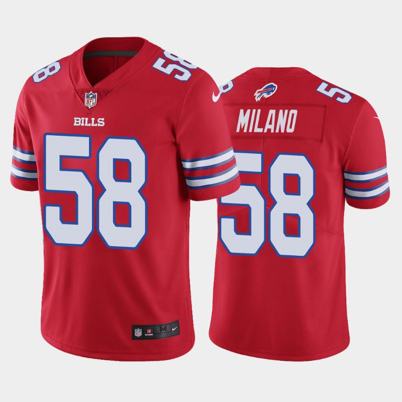 Men Buffalo Bills 58 Matt Milano Nike Red Game NFL Jersey